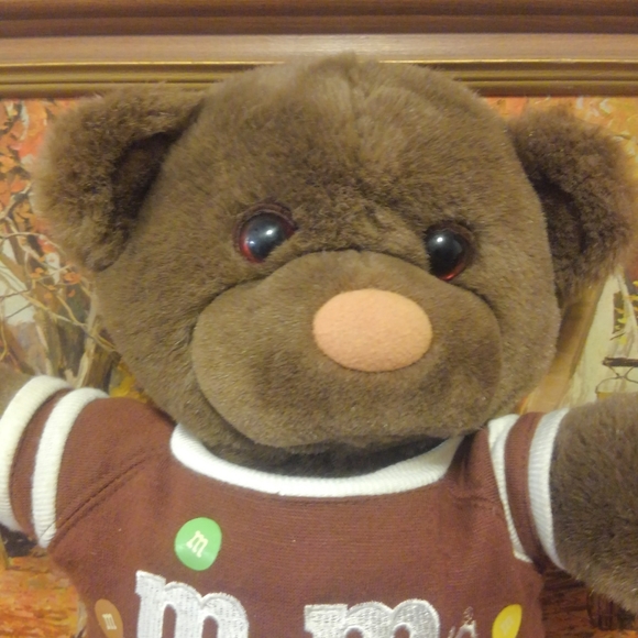 Vtg 80s 🐻 Plush m&m's Teddy Bear Stuffed Animal vintage Shirt 15" Mars Candy - Picture 4 of 15